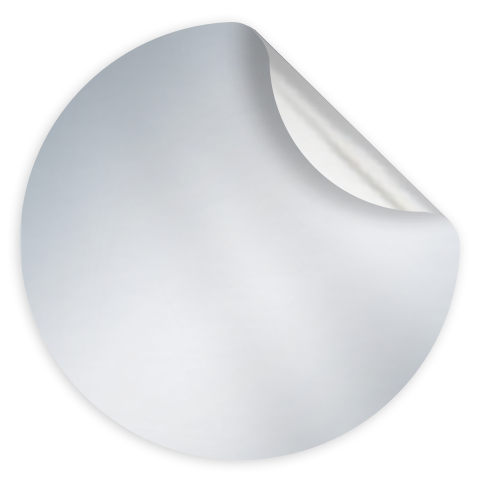 Eine runde benutzerdefinierte Spiegel Aufkleber Material Symbol